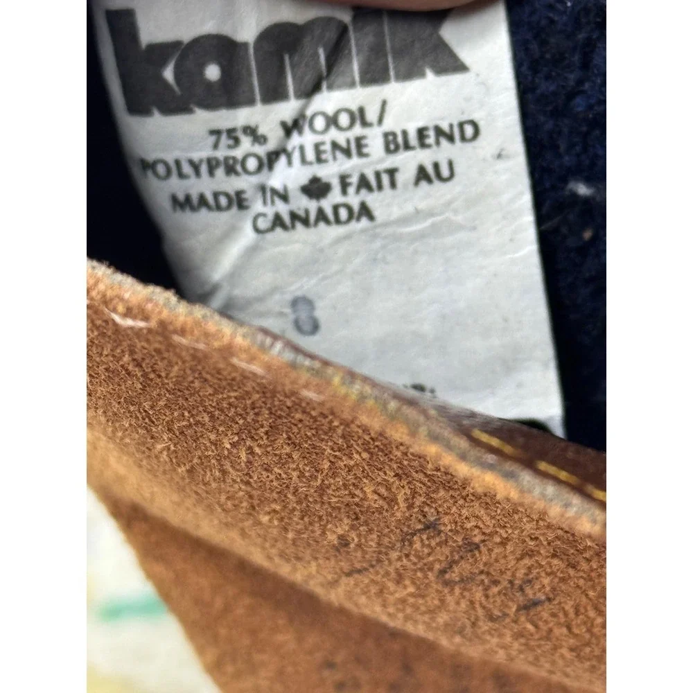 Kamik KW2000 Mens Brown Suede Wool Blend Insulated Winter Snow Duck Boots Size 8